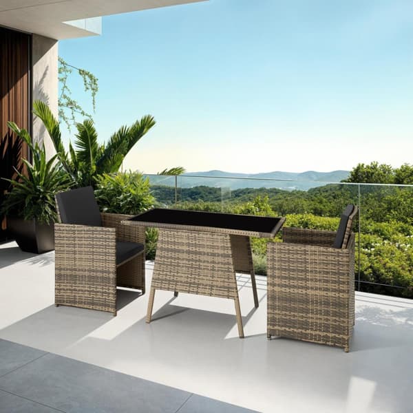 Polyrattan havemøbelsæt Lausanne - natur