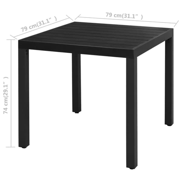 vidaXL 3-osainen Ulkoruokailuryhmä PVC rottinki musta