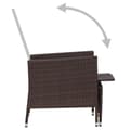 Miniatyrbillede 6 af 10: vidaXL loungesæt til haven 2 dele med hynder polyrattan brun