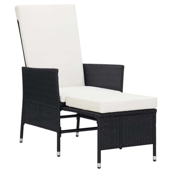 vidaXL loungesæt til haven 3 dele med hynder polyrattan sort