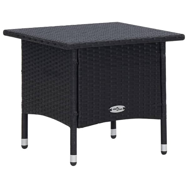 vidaXL loungesæt til haven 3 dele med hynder polyrattan sort