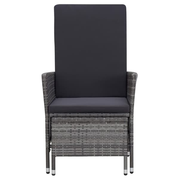 vidaXL loungesæt til haven 2 dele med hynder polyrattan grå