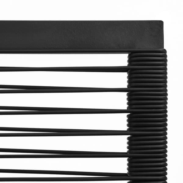 vidaXL udendørs spisebordssæt 5 dele PVC-rattan sort