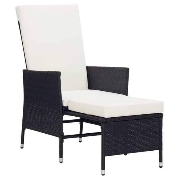 vidaXL Hagesofagruppe med puter 2 deler polyrotting svart