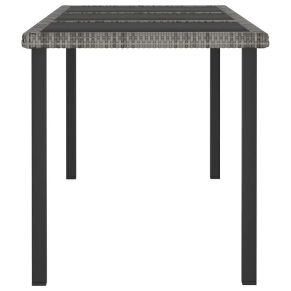 vidaXL Hagespisegruppe 9 deler polyrotting grå