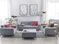 Miniatyrbillede 4 af 11: Loungesæt Grå Sort 5 Personers Moderne Sofasæt Udendørs Nonwood Vedligeholdelsesfri Havemøbler Quickdry Skum Vandtætte Hynder til Have