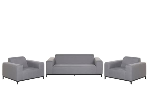 Loungesæt Grå Sort 5 Personers Moderne Sofasæt Udendørs Nonwood Vedligeholdelsesfri Havemøbler Quickdry Skum Vandtætte Hynder til Have