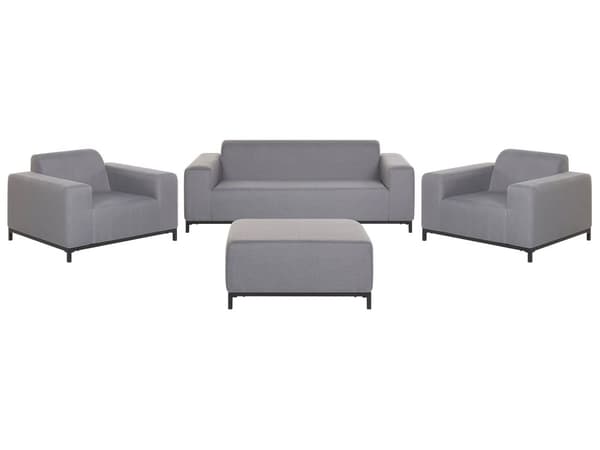 Loungesæt Grå Sort 5 Personers Moderne Sofasæt Udendørs Nonwood Vedligeholdelsesfri Havemøbler Quickdry Skum Vandtætte Hynder til Have