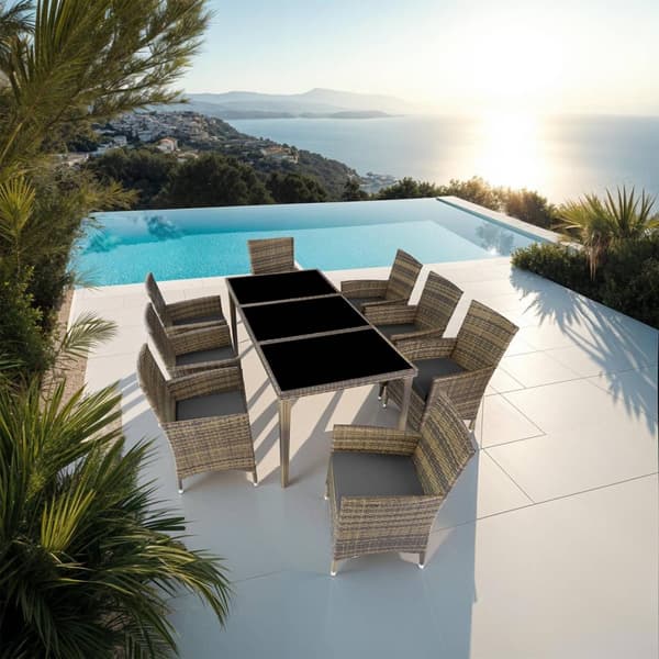Polyrattan loungesæt Menorca - natur