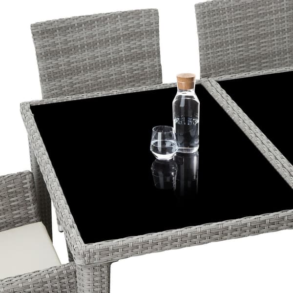 Polyrattan loungesæt Menorca - lysegrå