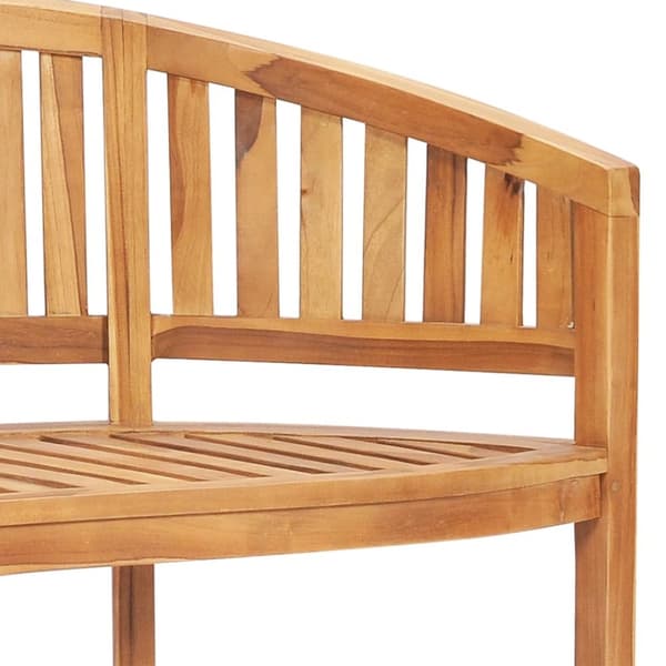 vidaXL Bananformet hagesofagruppe 3 deler heltre teak
