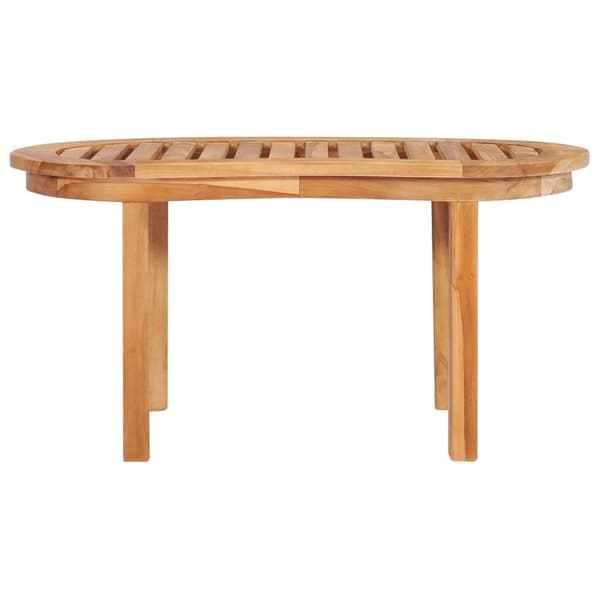 vidaXL Bananformet hagesofagruppe 3 deler heltre teak