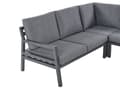 Miniatyrbild 6 av 11: Utomhus Hörnsoffa Trädgårdsmöbelset Mörkgrå Aluminum Svart with Soffbord Polyester Dynor 5-sits Modulär