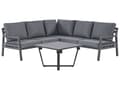 Miniatyrbild 1 av 11: Utomhus Hörnsoffa Trädgårdsmöbelset Mörkgrå Aluminum Svart with Soffbord Polyester Dynor 5-sits Modulär