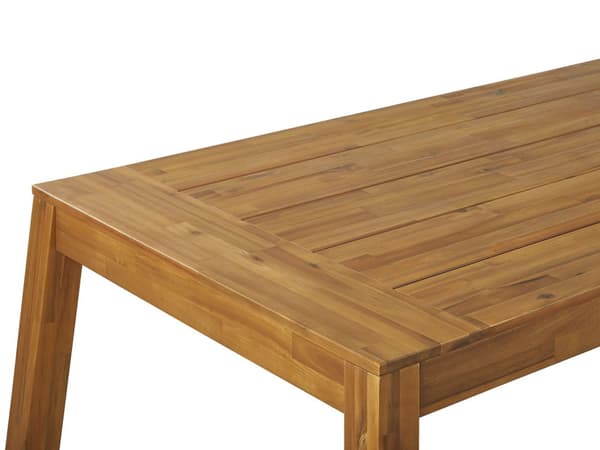 Have Spisestuesæt 5 Stykker Lyst Lamineret Akacietræ Rektangulært Bordbænk 3 Stole Rustik Moderne Design