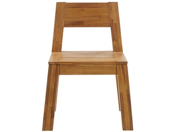 Have Spisestuesæt 7 Dele Lys Lamineret Akacietræ Rektangulært Bord 6 Stole Indendørs Udendørs Rustik Moderne Design