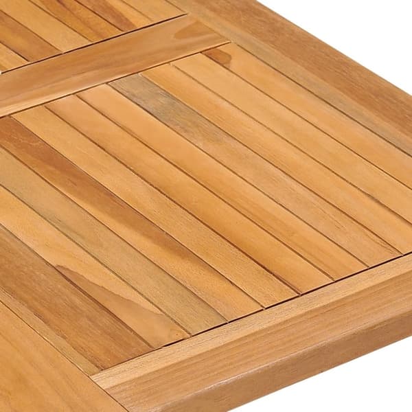 vidaXL Utendørs spisestue sammenleggbar 5 deler heltre teak