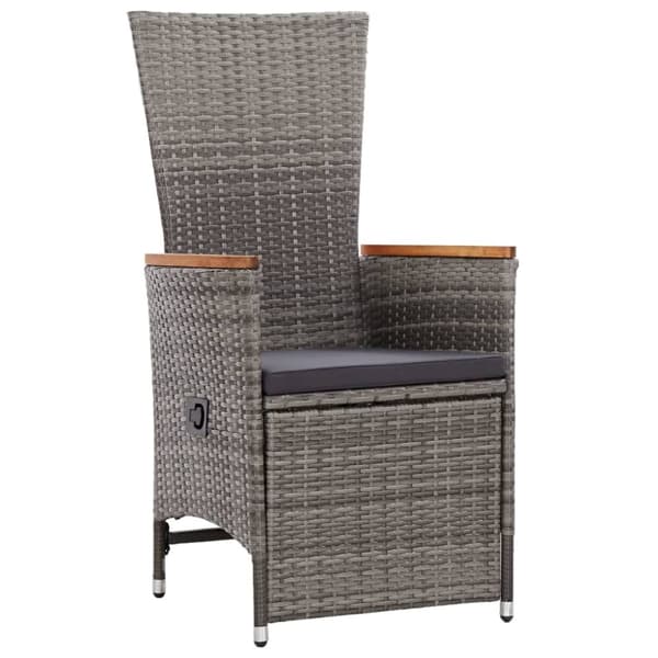vidaXL loungesæt til haven 3 dele med hynder polyrattan grå