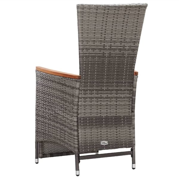 vidaXL loungesæt til haven 3 dele med hynder polyrattan grå