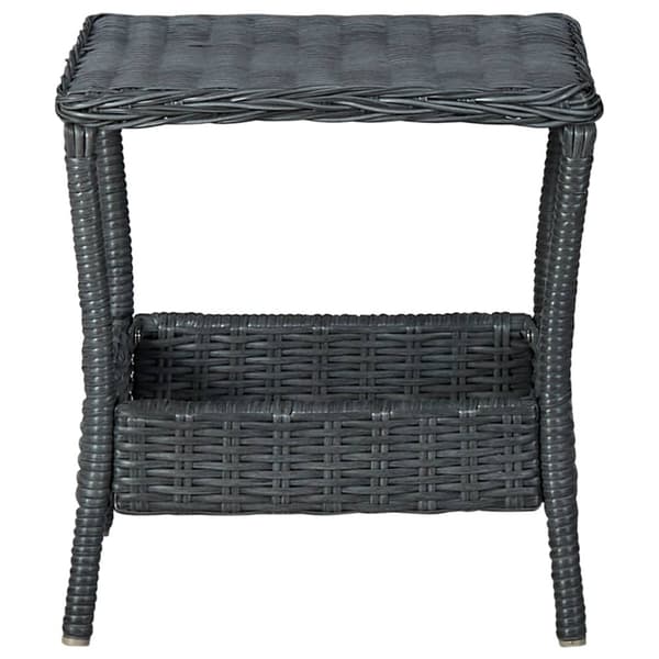 vidaXL loungesæt til haven 3 dele med hynder polyrattan mørkegrå