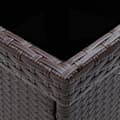 Miniatyrbillede 2 af 10: vidaXL spisebordssæt til haven 5 dele polyrattan og glas brun