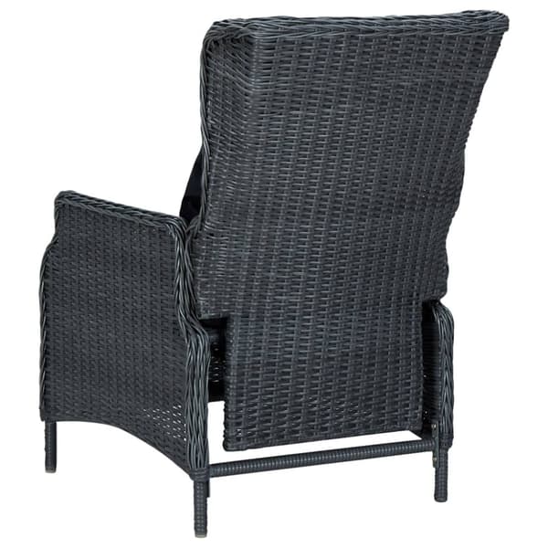 vidaXL udendørs spisebordssæt 9 dele med hynder polyrattan mørkegrå