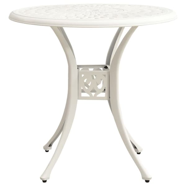 vidaXL Bistrosett 3 deler støpt aluminium hvit