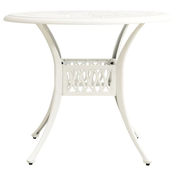 vidaXL Bistrosett 5 deler støpt aluminium hvit