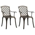 Miniatyrbilde 3 av 11: vidaXL Bistrosett 3 deler støpt aluminium bronse