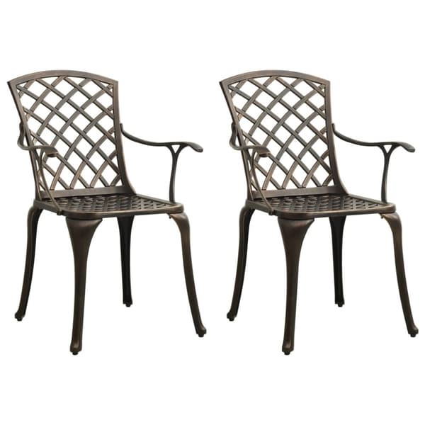 vidaXL Bistrosett 3 deler støpt aluminium bronse