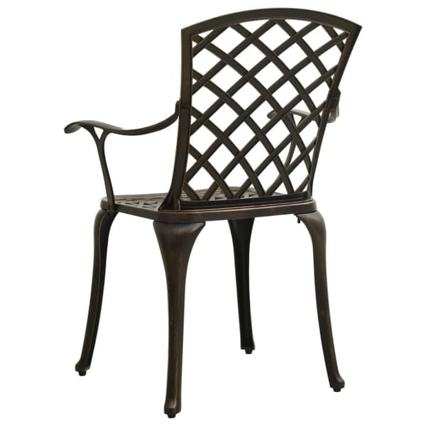 vidaXL Bistrosett 3 deler støpt aluminium bronse