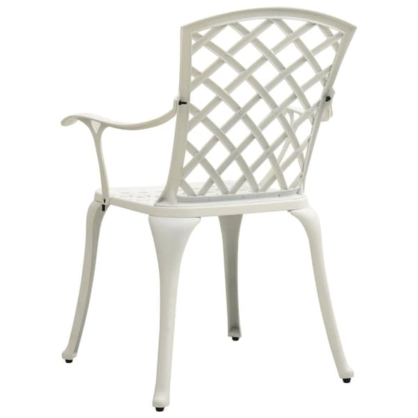 vidaXL Bistrosett 3 deler støpt aluminium hvit