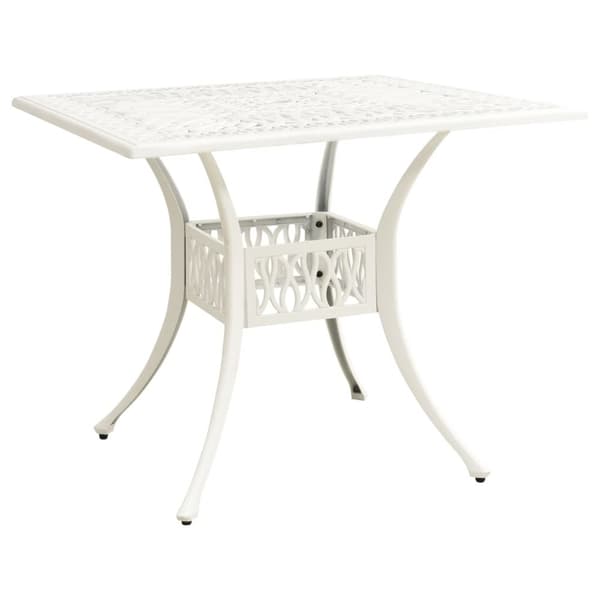 vidaXL Bistrosett 3 deler støpt aluminium hvit