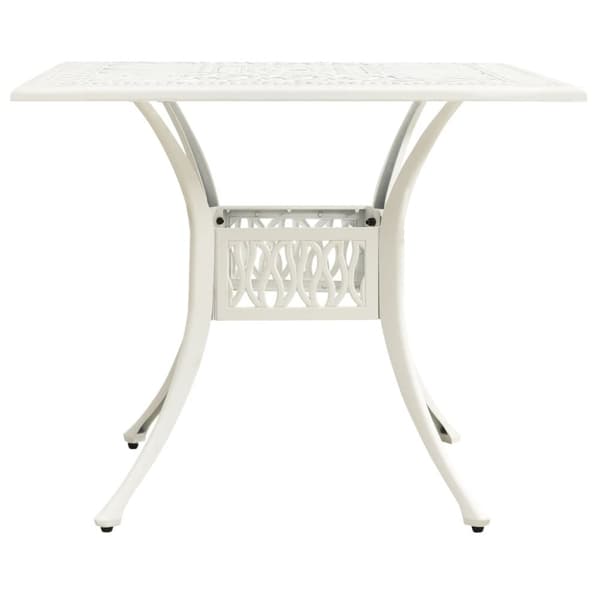 vidaXL Bistrosett 3 deler støpt aluminium hvit