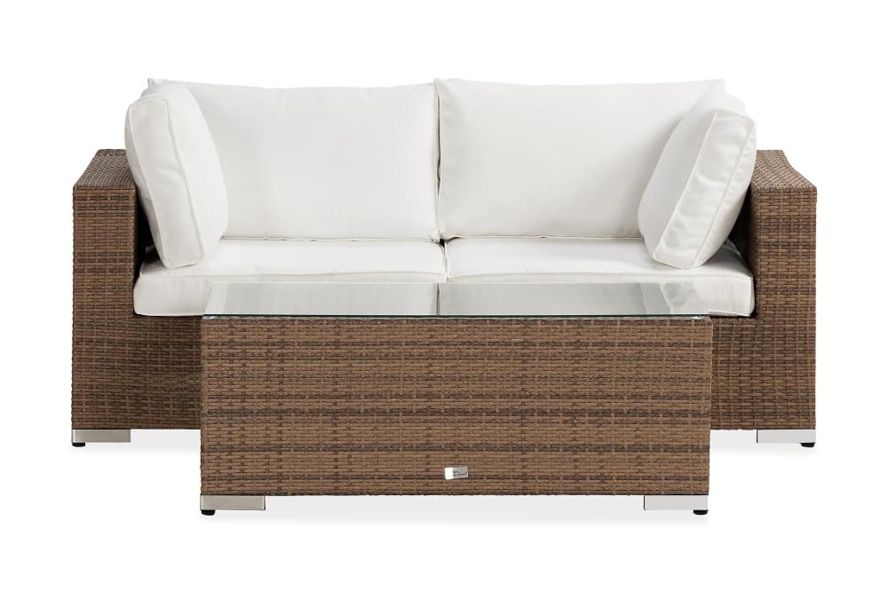 BAHAMAS Loungesoffa 2-sits + Bord Sand