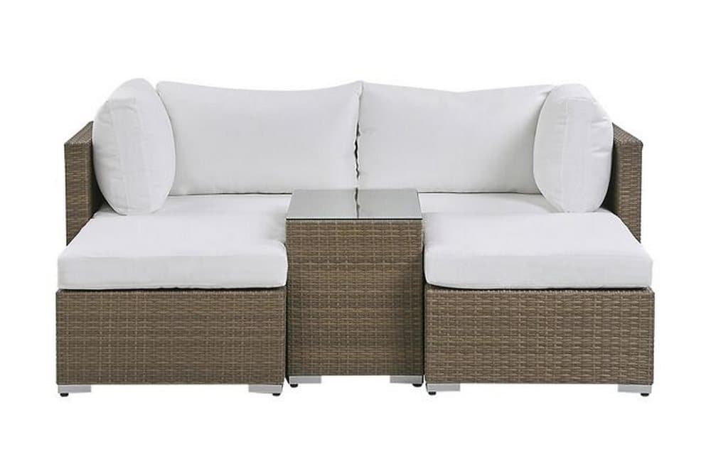 BOCHINI 2-sits Loungegrupp Brun/Konstrotting
