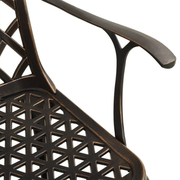vidaXL Bistrosett 5 deler støpt aluminium bronse