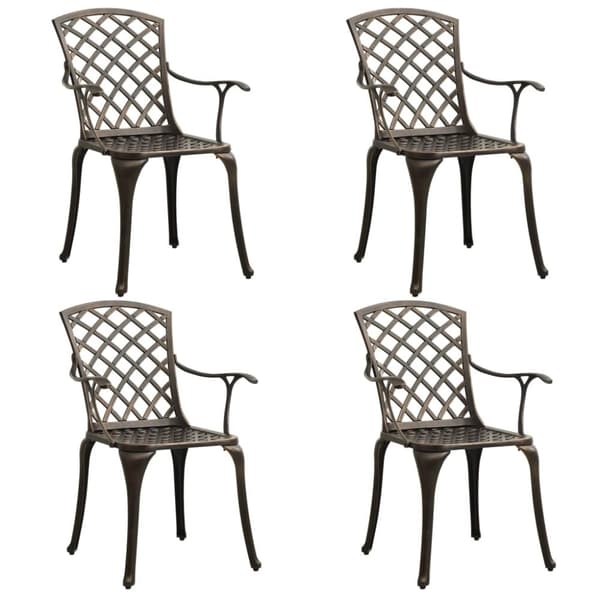 vidaXL Bistrosett 5 deler støpt aluminium bronse