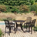 Miniatyrbilde 1 av 11: vidaXL Bistrosett 5 deler støpt aluminium bronse
