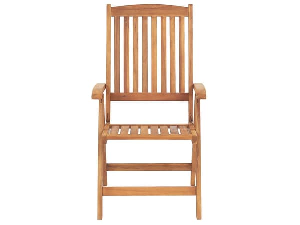 Balkongset Akaciaträ Bord och 2 Stolar med Krämvita Dynor Hopfällbart