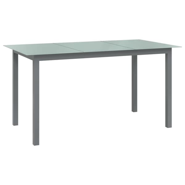 vidaXL Matgrupp för trädgården 7 delar aluminium silver och svart