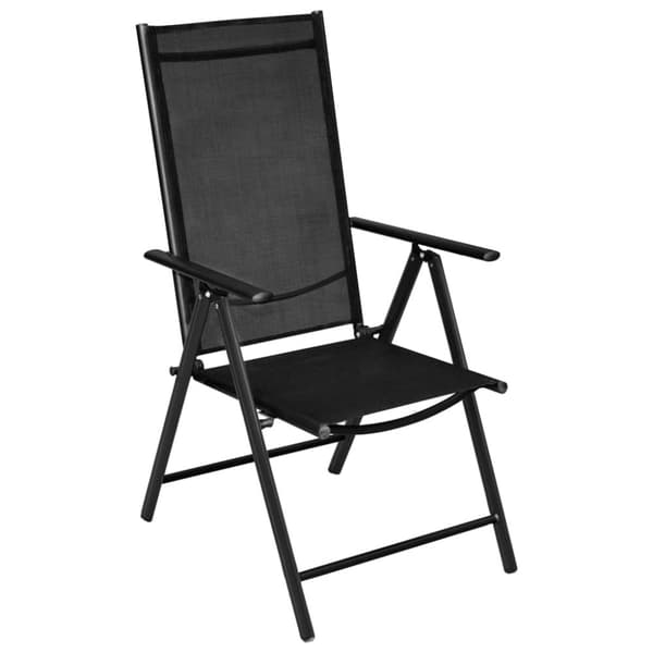 vidaXL Bistorsett 3 deler aluminium og textilene svart