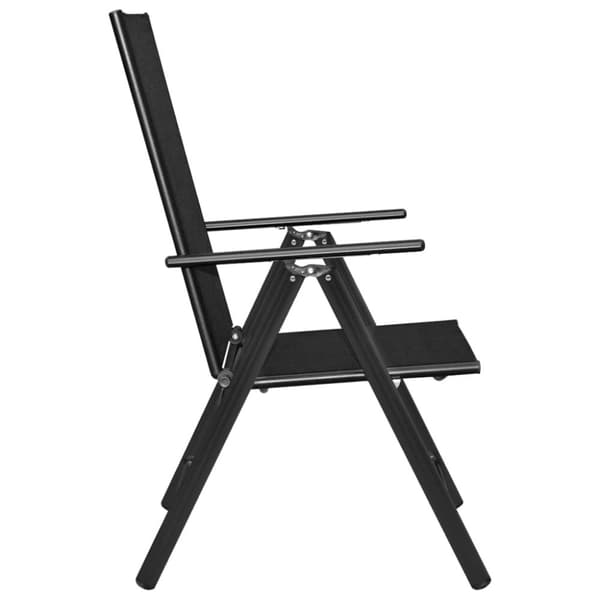 vidaXL Bistorsett 3 deler aluminium og textilene svart