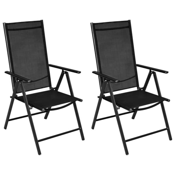vidaXL Bistorsett 3 deler aluminium og textilene svart