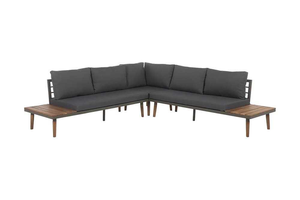 CORATO Trädgårdsmöbelset med Soffa 2-sits+Sidobord+Kudde