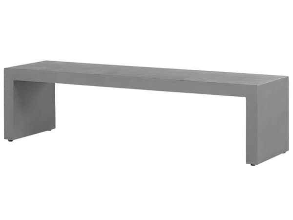 Trädgårdsmöbelset Bord och 2 Bänkar i Grå Färg Betong Effekt Modern Industriell Stil