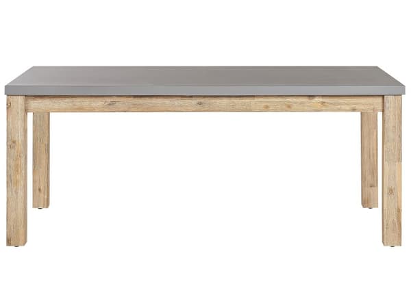 Trädgårdsmöbelset Grå Betong Imitation Ljust Akaciaträ 8-sits Bord 2 Stolar och 2 Bänkar Modern Industriell Design