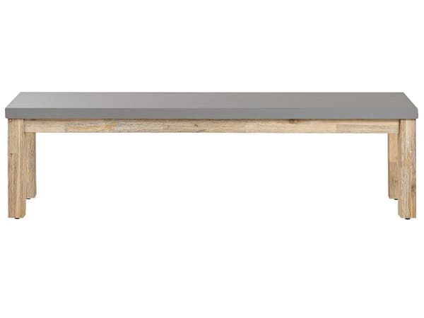 Trädgårdsmöbelset Grå Betong Imitation Ljust Akaciaträ 8-sits Bord 2 Stolar och 2 Bänkar Modern Industriell Design
