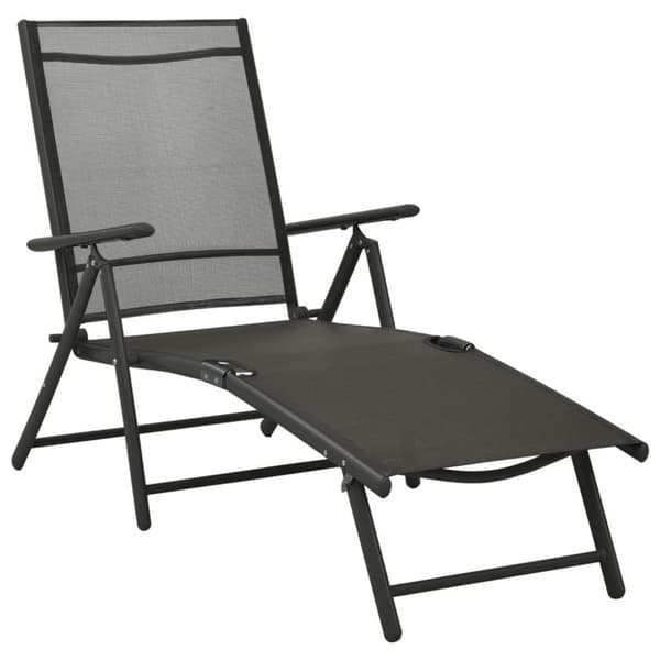 vidaXL Loungegrupp för trädgården 3 delar textilen & aluminium svart