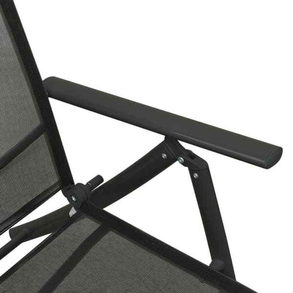 vidaXL Loungegrupp för trädgården 3 delar textilen & aluminium svart